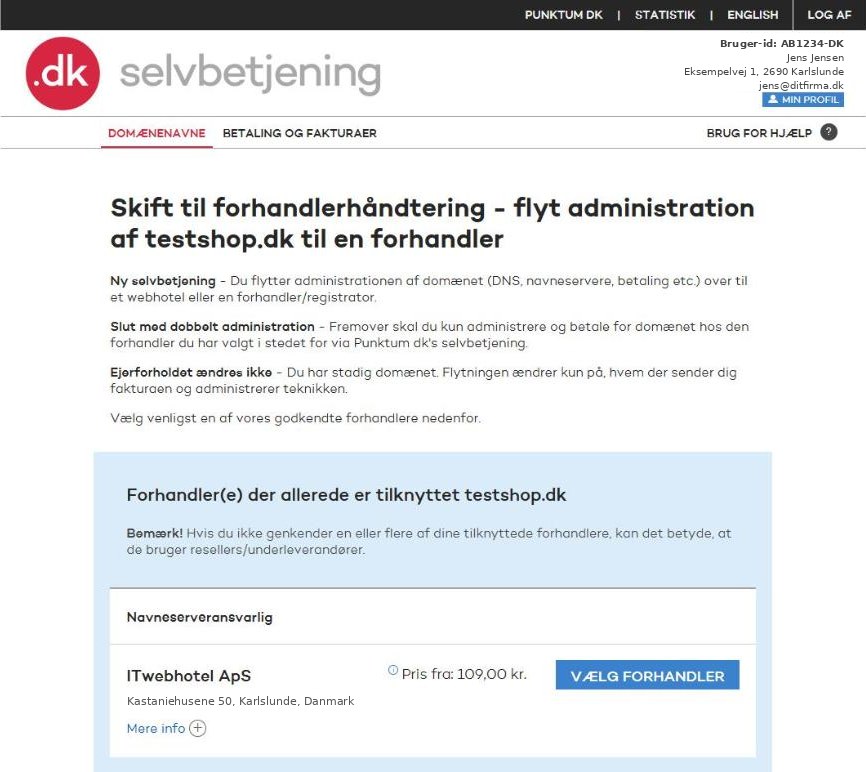 Vælg ITwebhotel ApS som forhandler